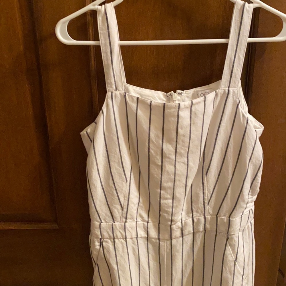 Loft white Stripe Romper